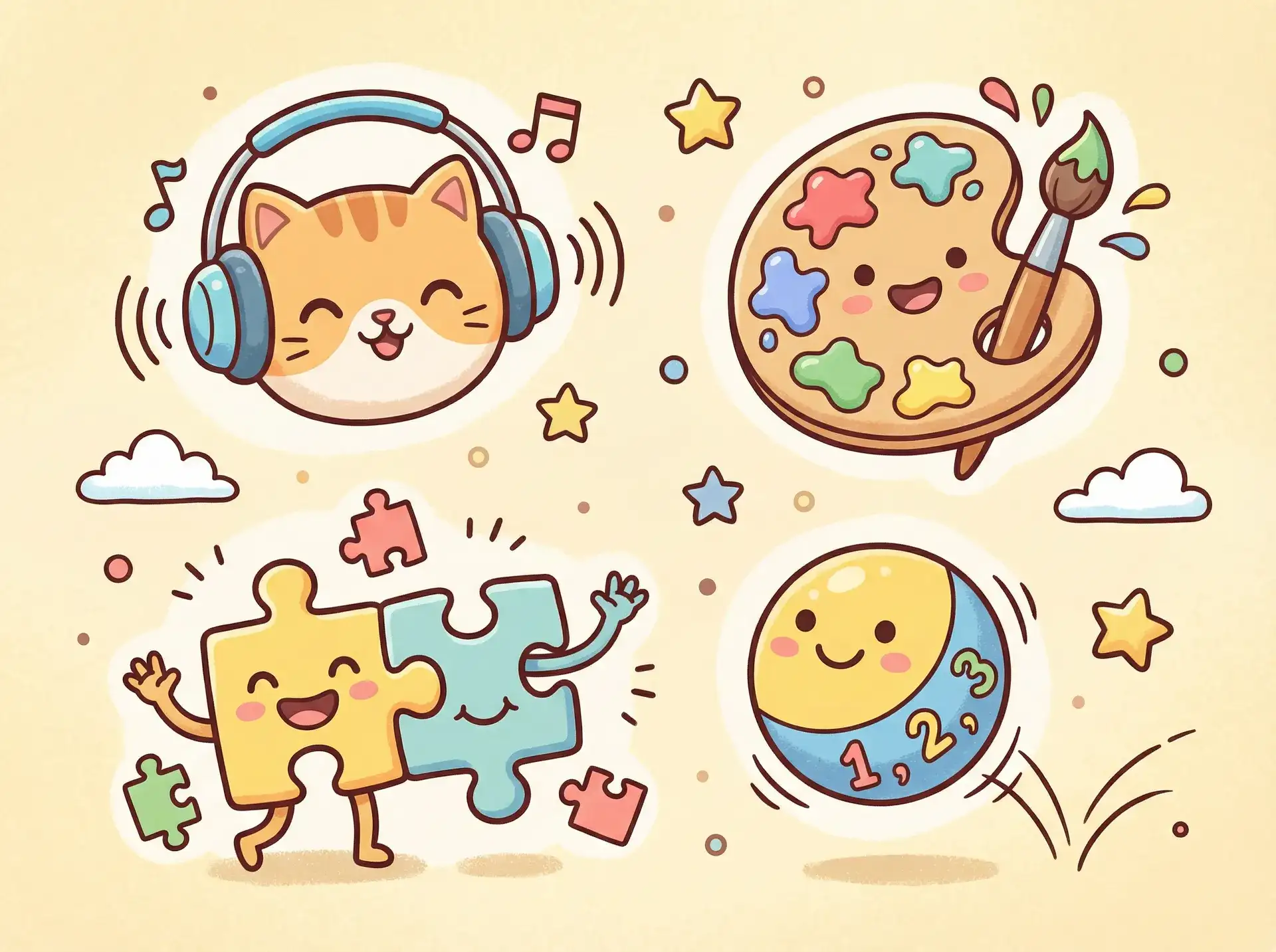 小朋友的手工作品 - 晴爱物语 益智创作